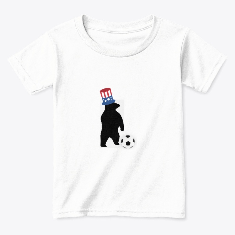  American flag football Tee w/ bear