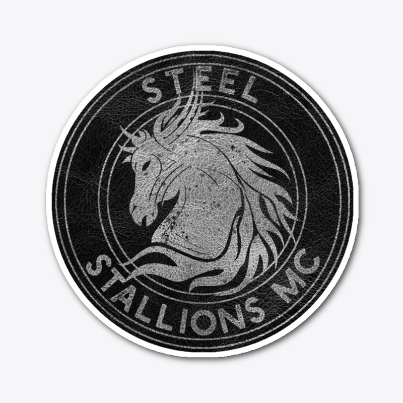 STEEL STALLIONS LEATHER PATTERN STICKER
