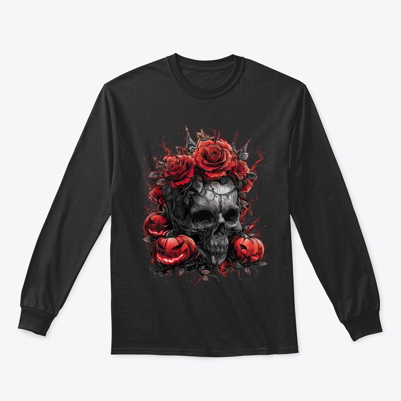 Gothic Rose Crown Skull