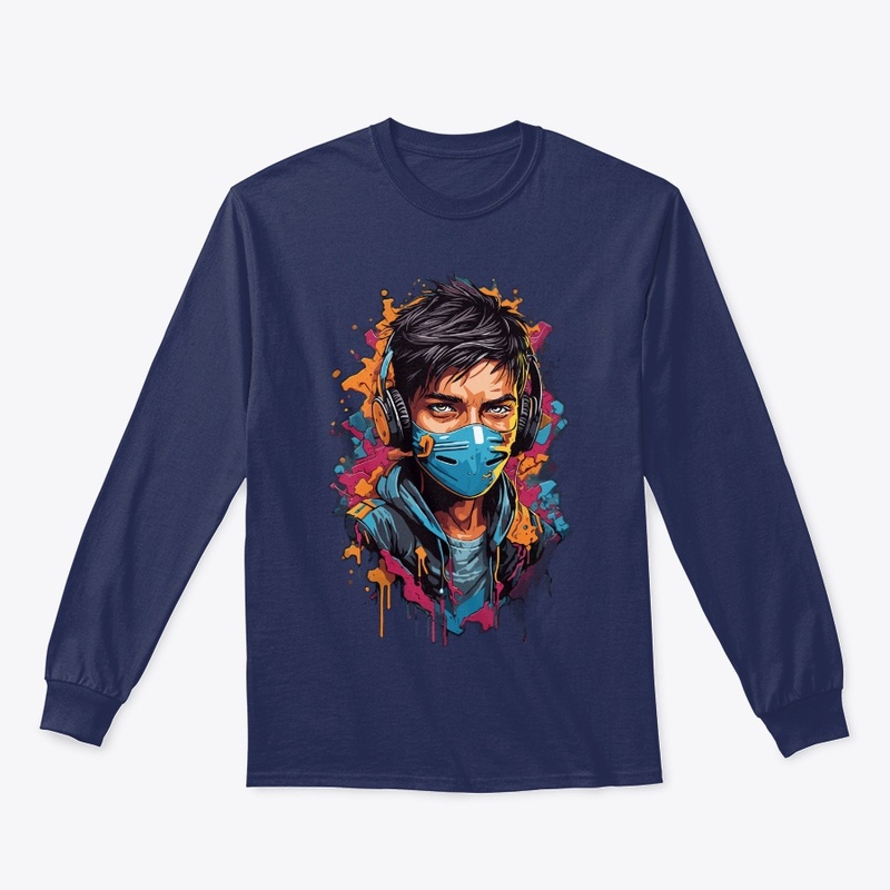 boy wearing a mask Design