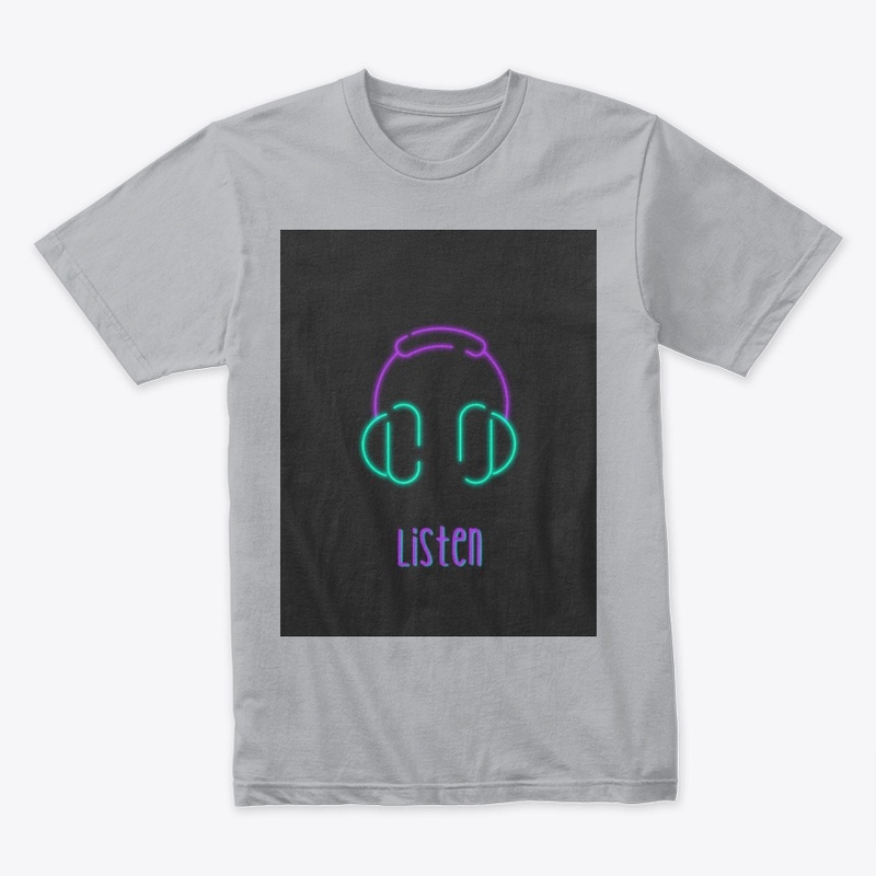 Vibrant Listen Graphic Hoodie & T-shirt 