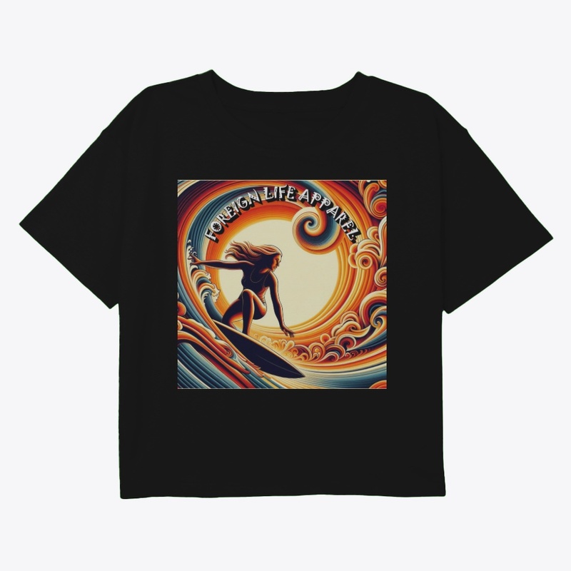 Foreign Life Women's Poster Surf Tee