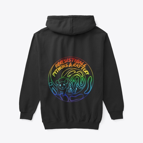 Zip Up Black T-Shirt Back
