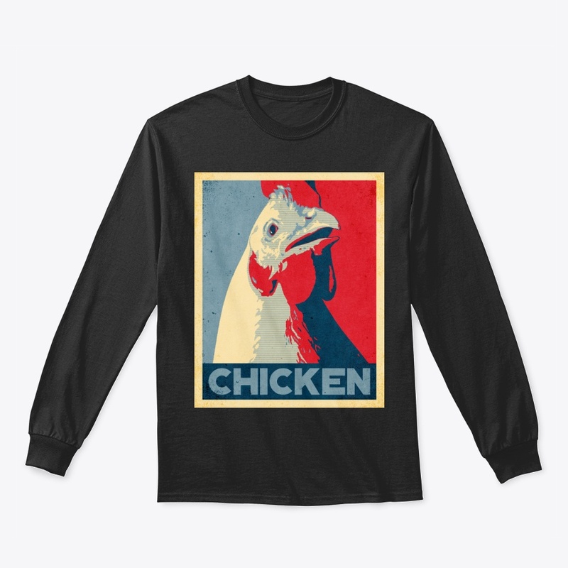 Cool Chicken Propaganda Poster Style