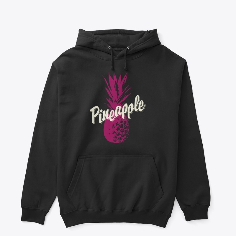 Crimson Pineapple Typography Streetwear
