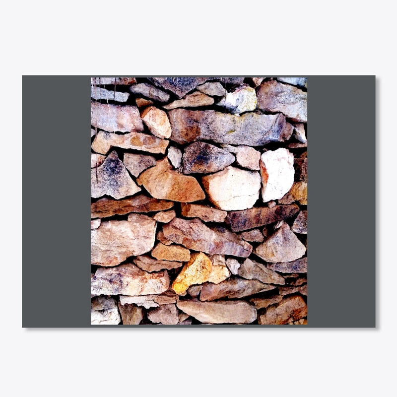 Colorful stone wall.