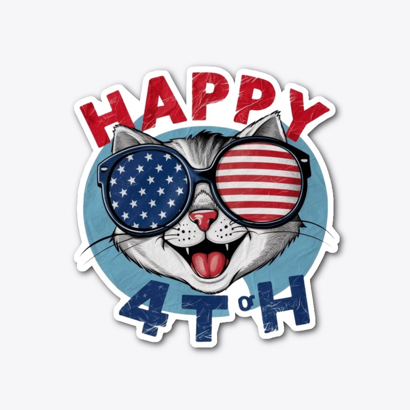 Happy 4th of July Cat T-Shirt