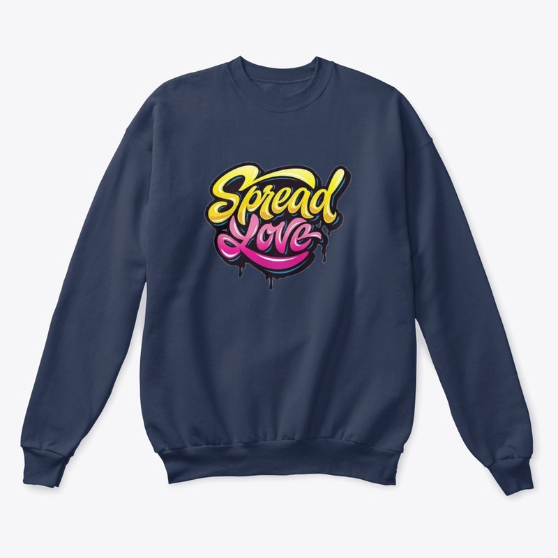 Spread love design crewneck sweatshirt 