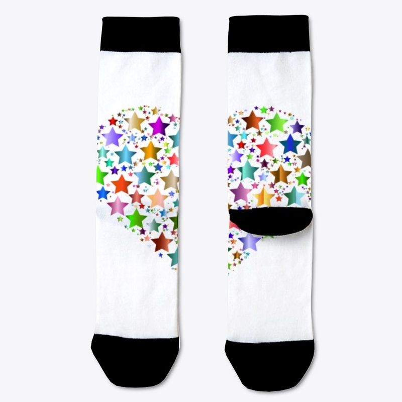 colorful stars heart shape