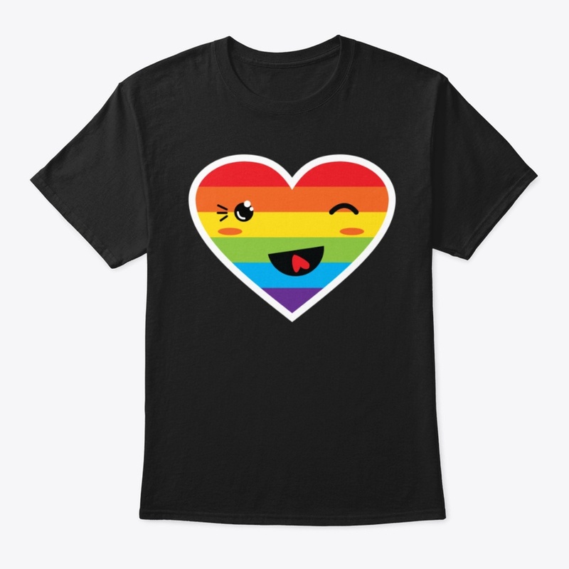 Cute Rainbow Happy Heart LBGT Month
