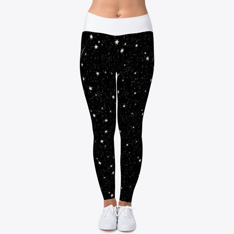Night Star Print Leggings for Women