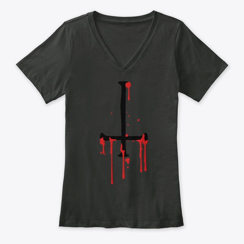 Blood Drop Cross Inverted Satanic Satani