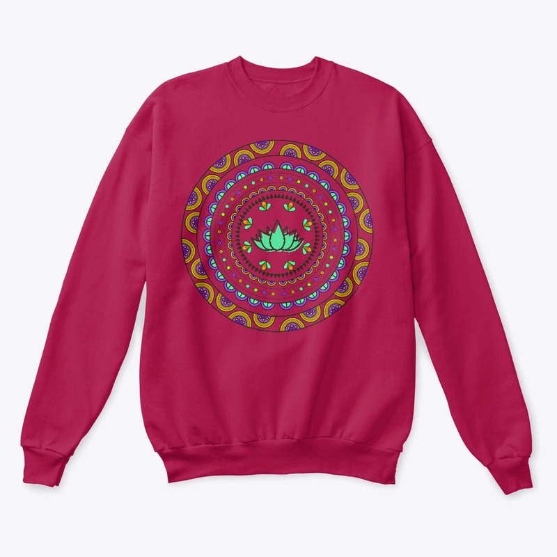 Tranquil Green Lotus Mandala T-Shirt