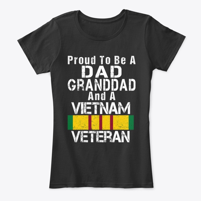 Vietnam Veteran Dad Granddad Slim Fit 