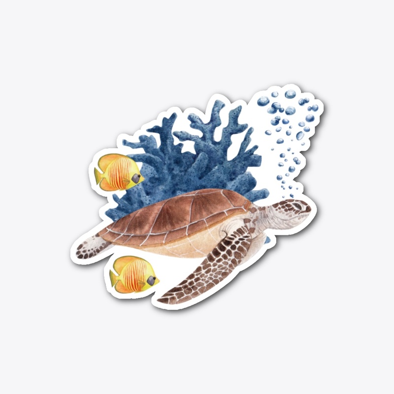 Watercolor turtle