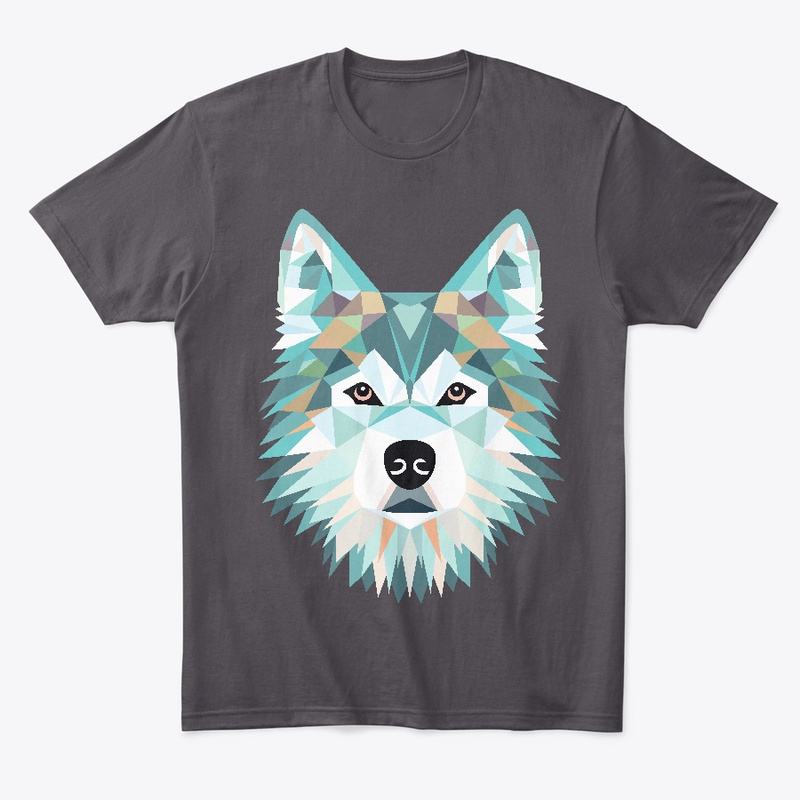 Alaskan Malamute Dog in geometric art