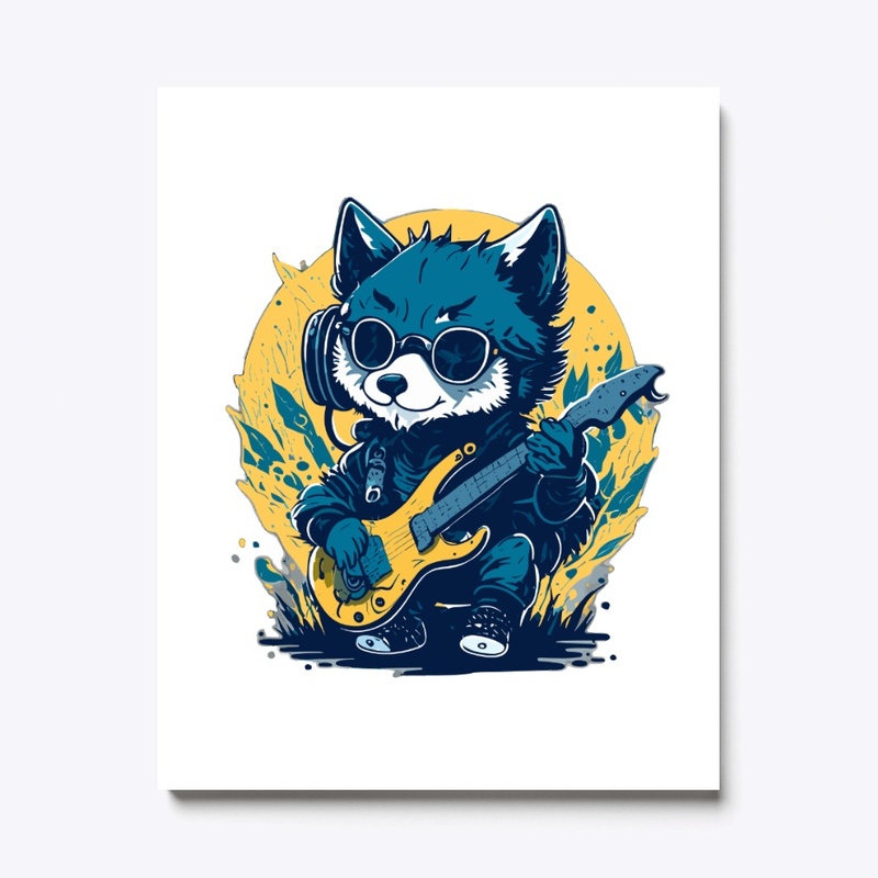 cute and quirky baby wolf Design