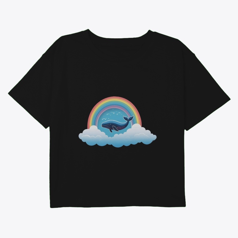 Whale Cloud Rainbow Mist Sticker.