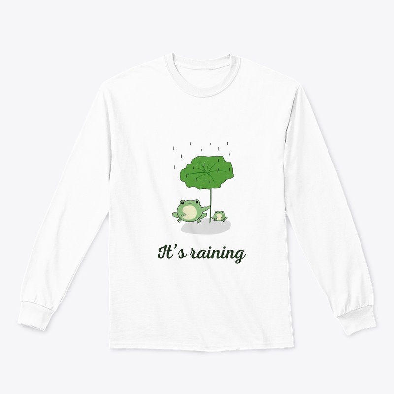It's raining frog cartoon 