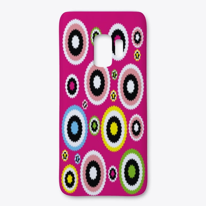 Magenta Circular Swirls pattern