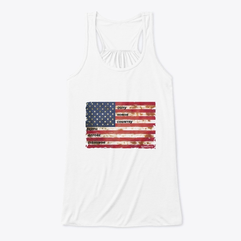 Duty Honor Country Flag - Women's Flowy Tank Top - Women's Flowy Tank Top