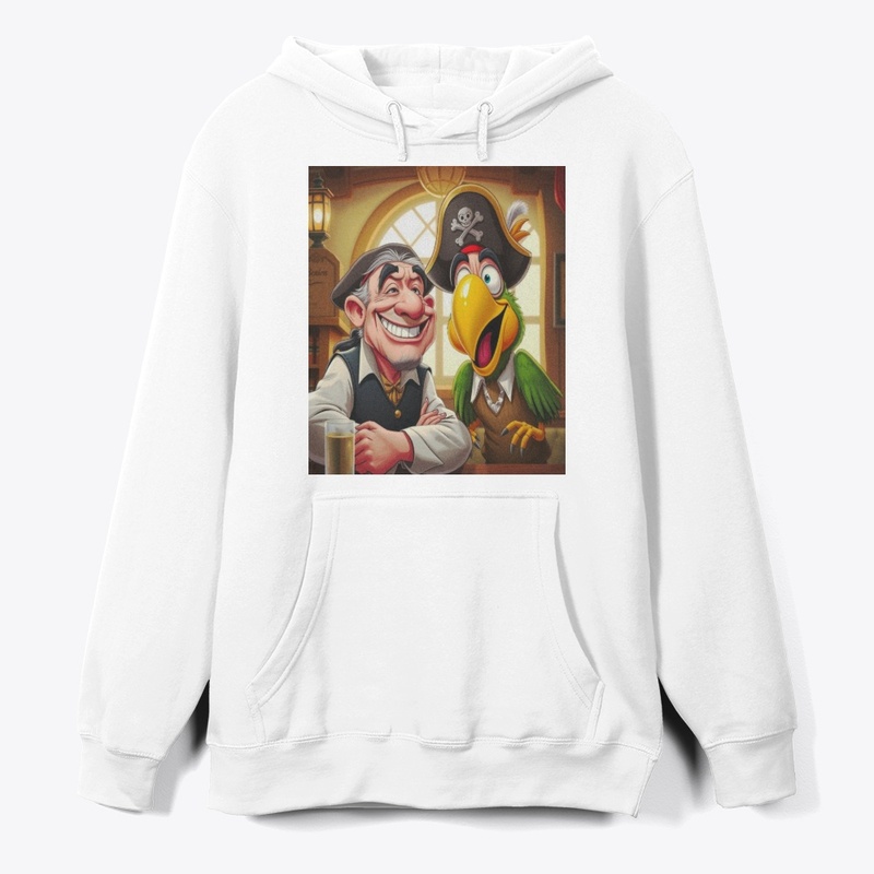 A MAN WITH PARROT T.SHIRT 