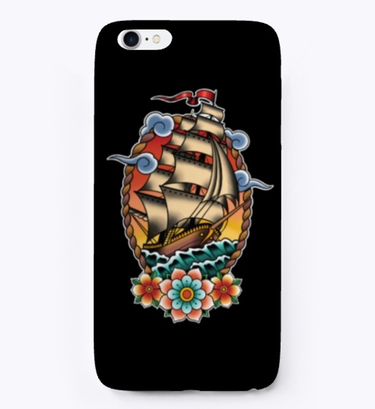 Sailing ship Tattoo illustration