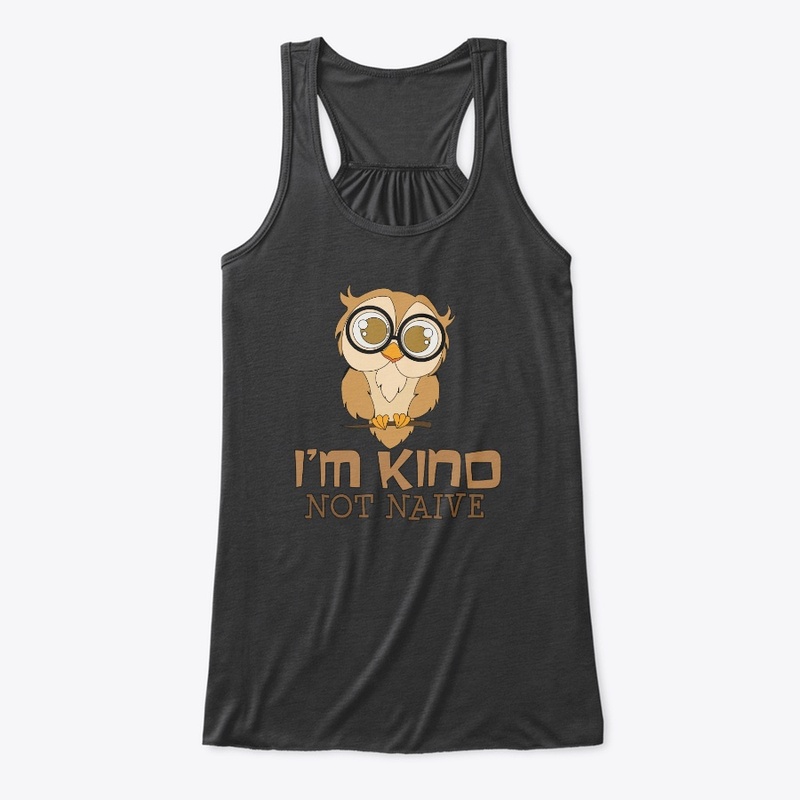 Kind Not Naive Teacher Owl With Glasses 