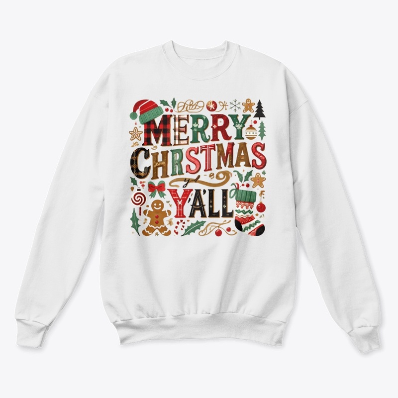 "Merry Christmas Y'all Festive"