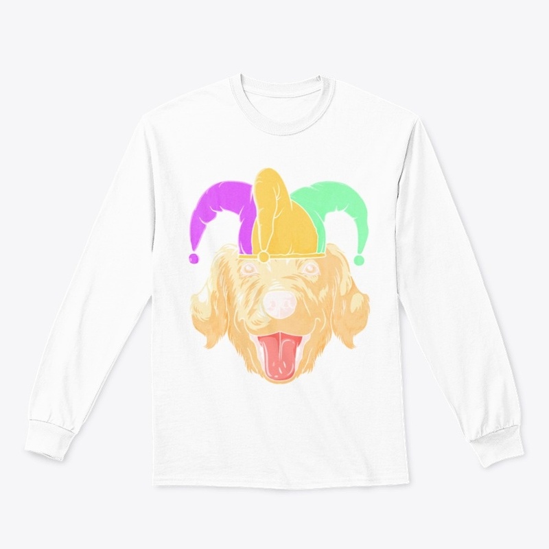 Mardi Gras Golden Retriever Carnival Hat