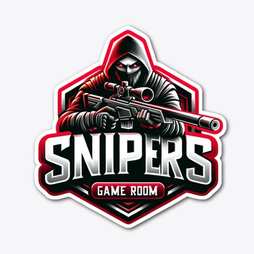 Snipers Game Room Die Cut Sticker