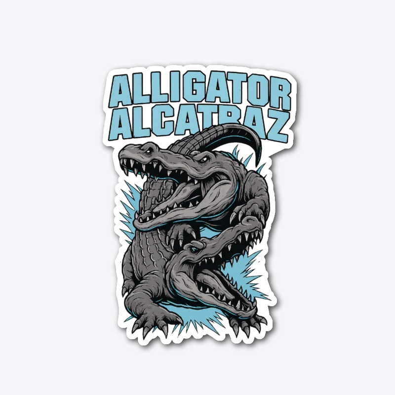 Alligator Alcatraz Die Cut Sticker