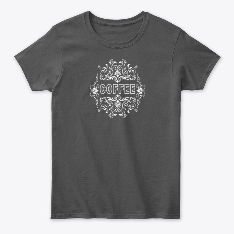 Coffee T-Shirt With Designed Frame