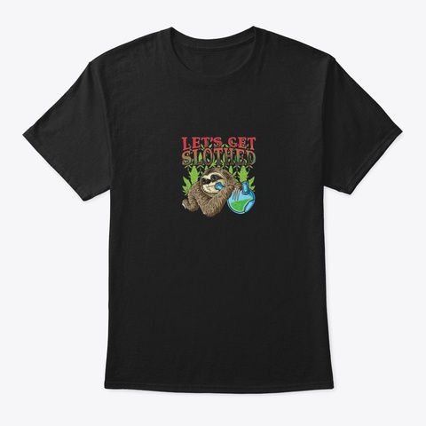  Baked Sloth Set  Black Camiseta Front