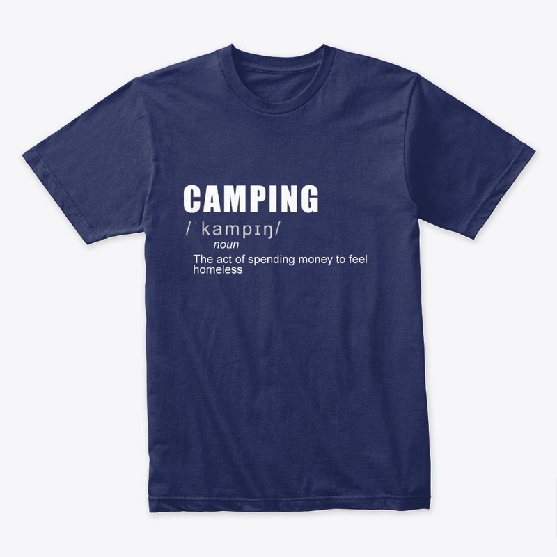 funny camping design white