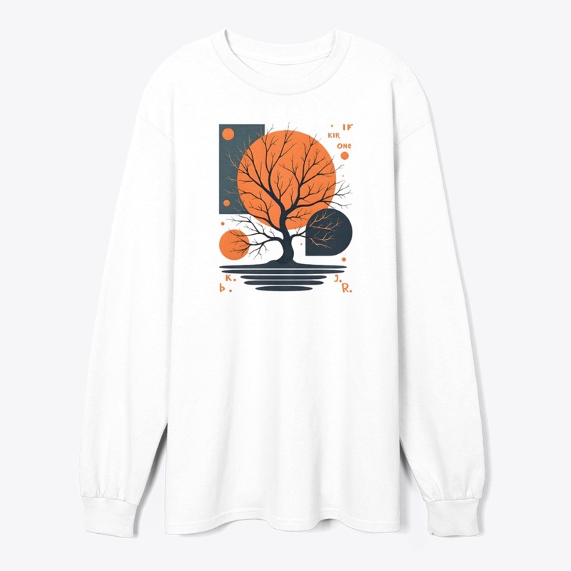 Minimalist Tree graphic T-shirt design