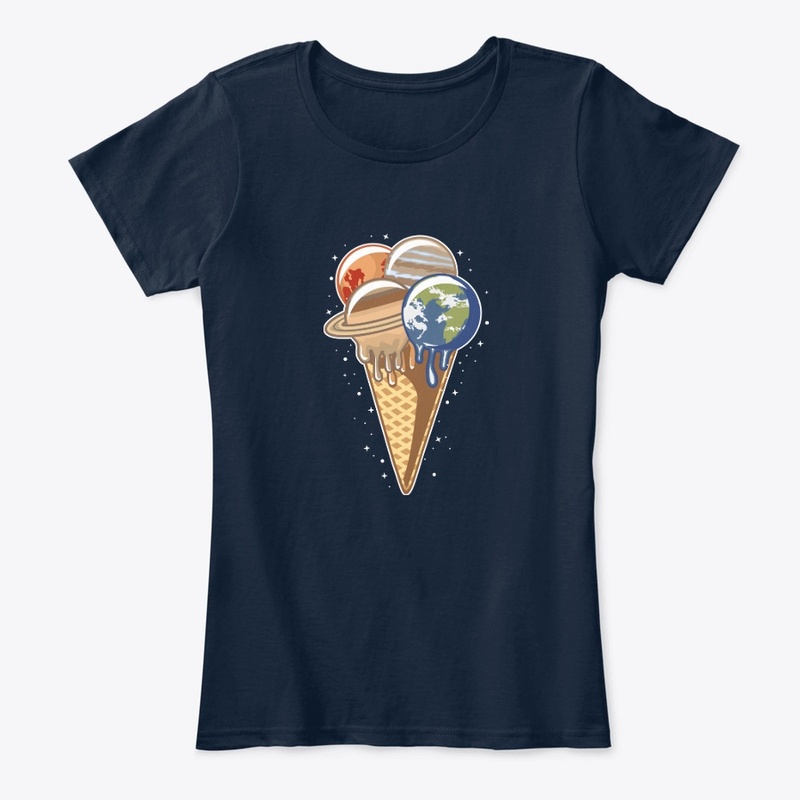 Planet Ice Cream Creative Art Design