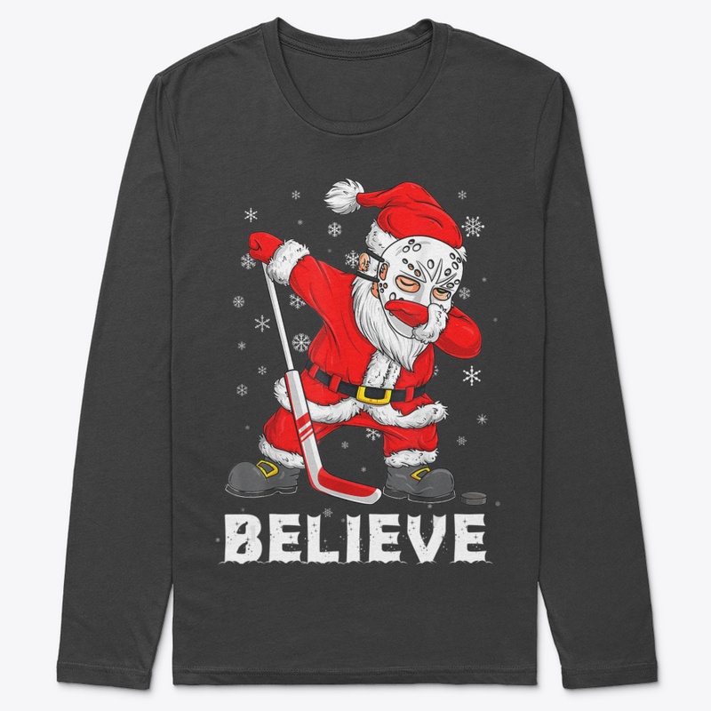 CHRISTMAS BELIEVE SANTA DABBING HOCKEY P
