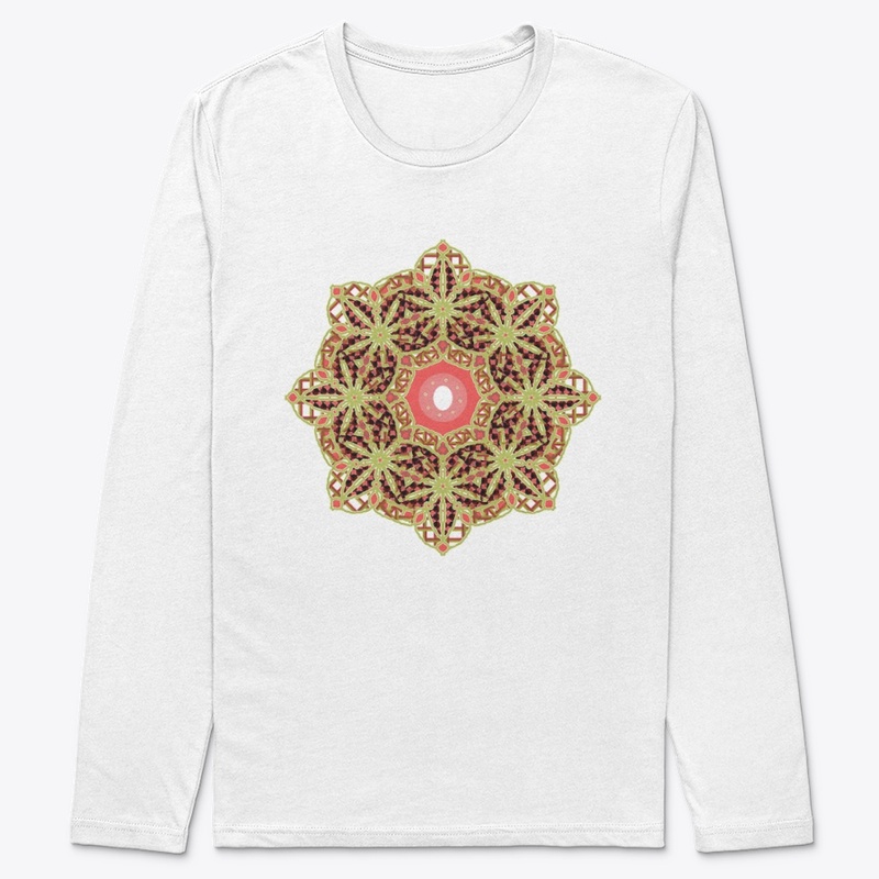 pink ornamental radial design