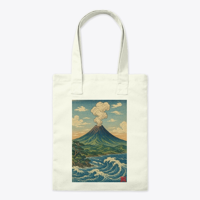 Hawaiian Mountain - Hokusai Style