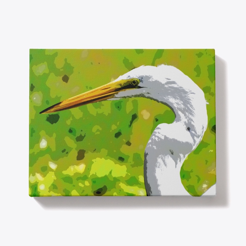 Egret Fishing by Michelle