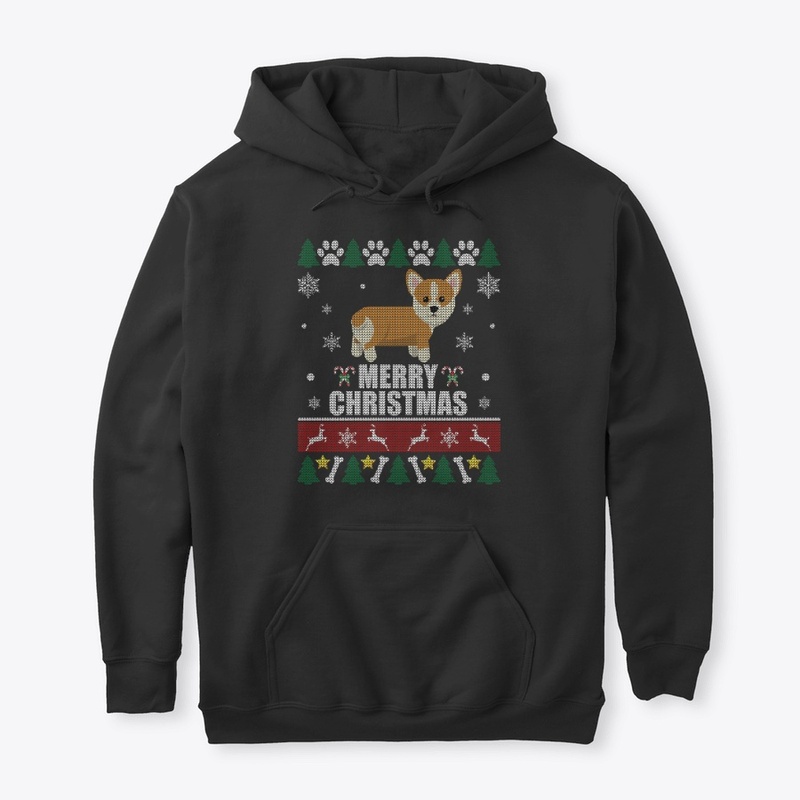 Ugly Christmas Sweater Corgi Dog Slim