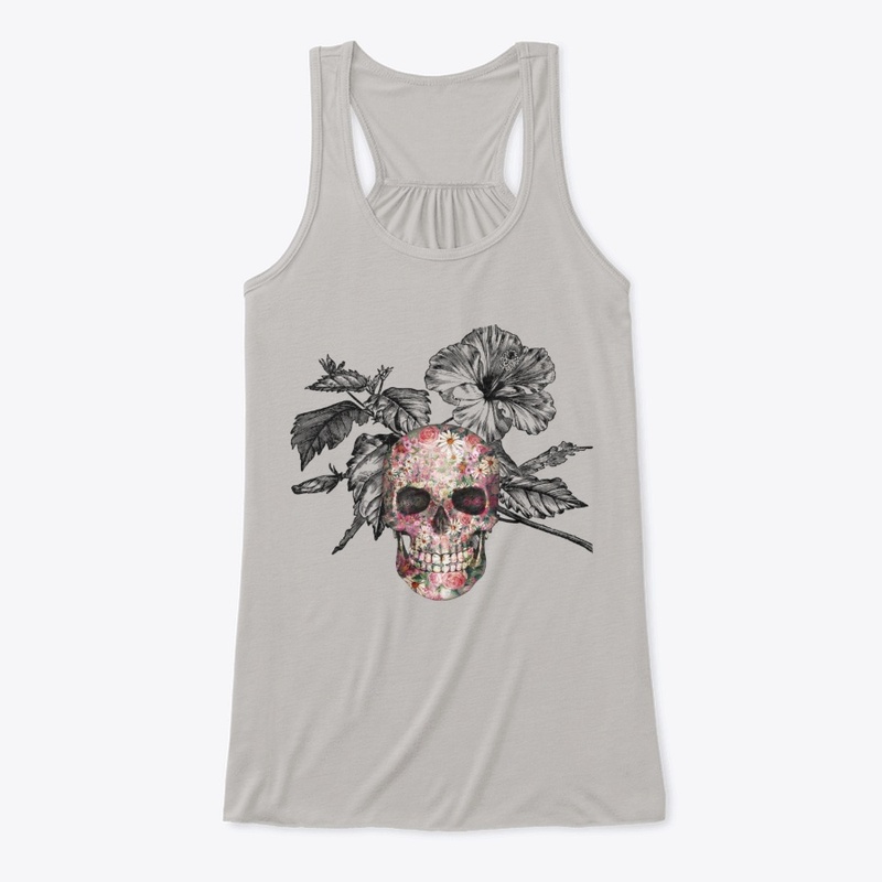floral skull