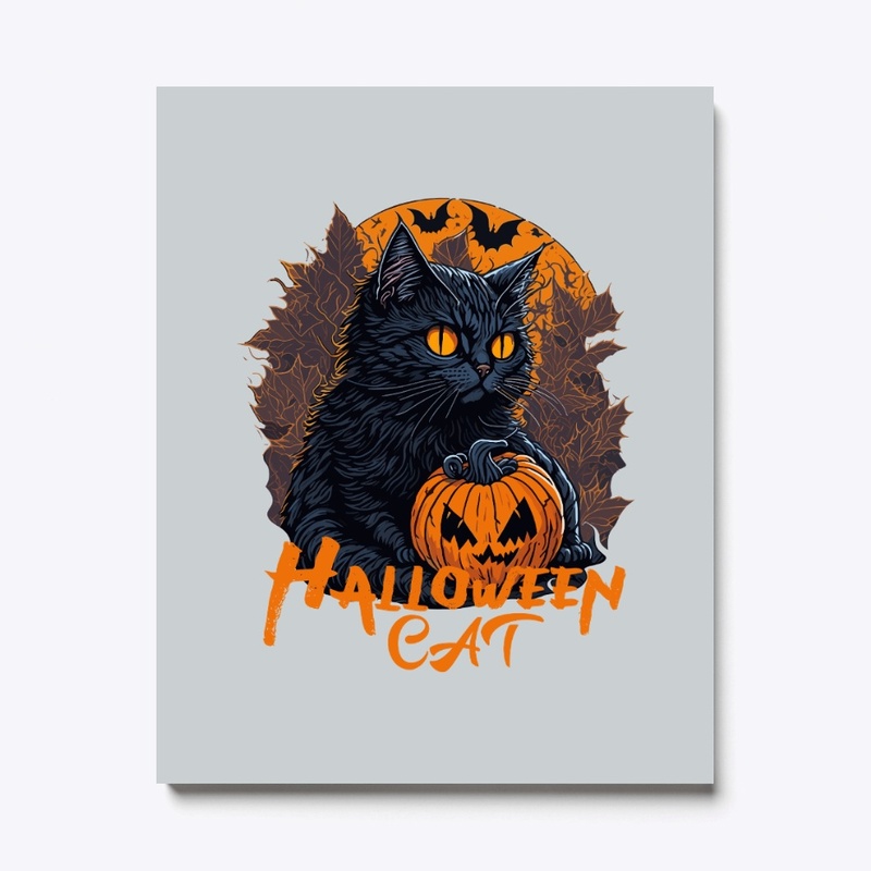 Halloween cat t-shirt design