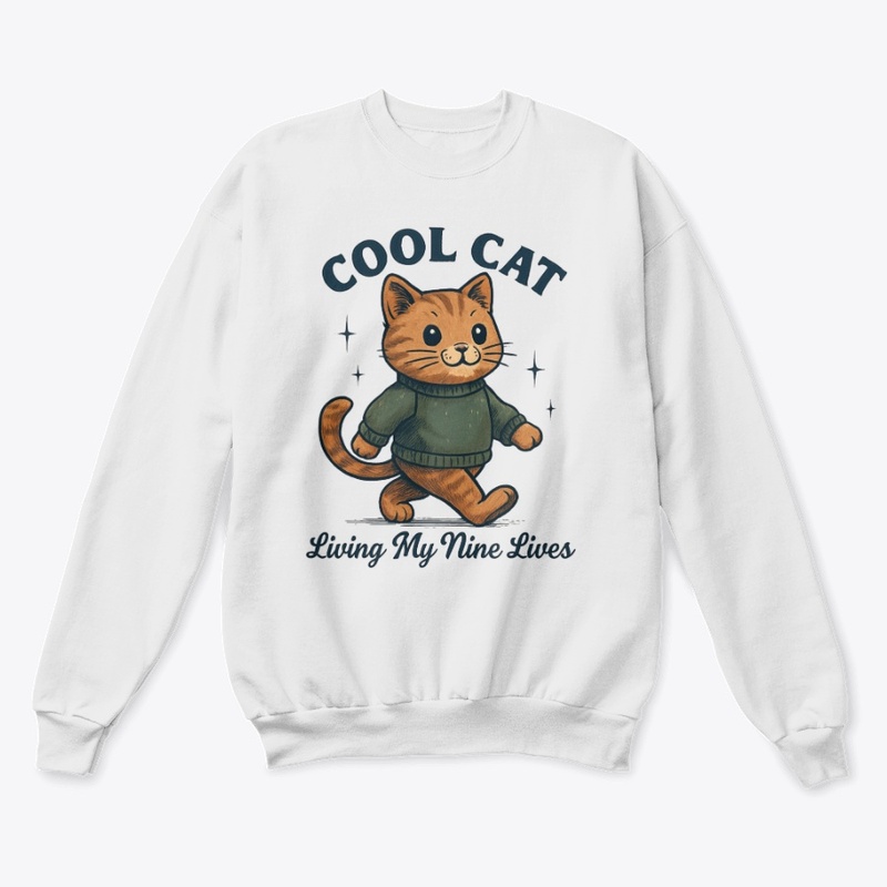 Cool Cat –Living My Nine Lives Retro Tee