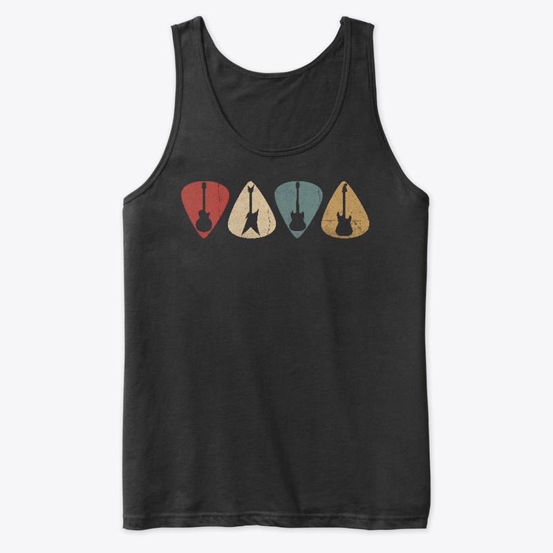 Guitar Pick Retro Electric Silhouette