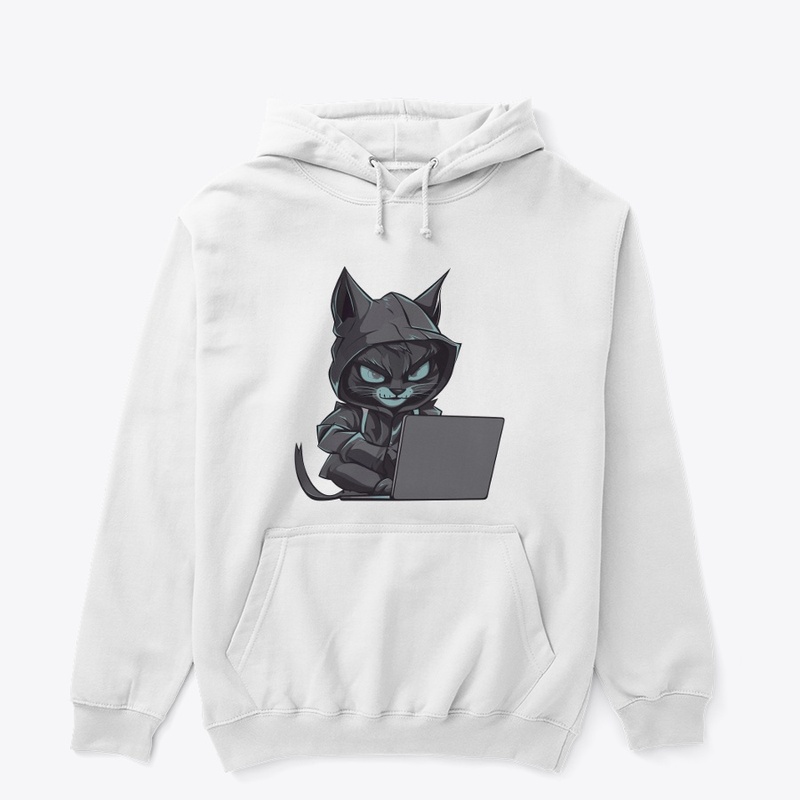 Feline Fashion: Printed Cat Hoodies.