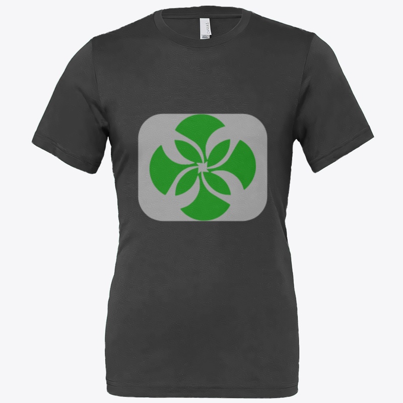 Abstract Green Floral Emblem Geometric