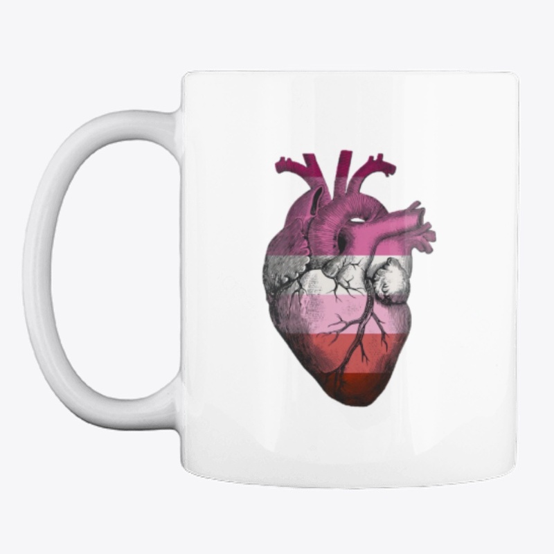 Lesbian Pride Anatomical Heart