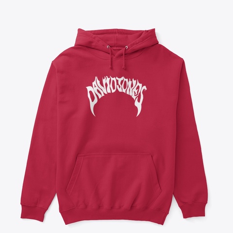 Official Davidjones Logo Merch Red Camiseta Front